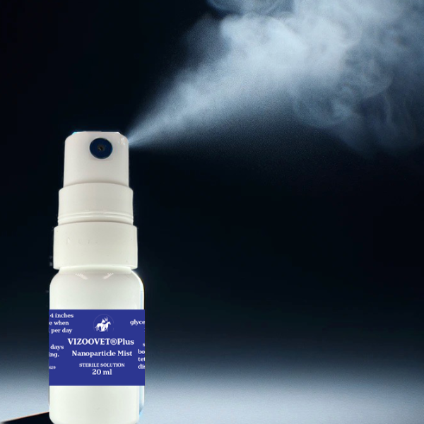 Q: What is VIZOOVET® PLUS Nanoparticle Mist?
A: VIZOOVET® PLUS Nanoparticle Mist is the first nanoparticle eye drop specifically designed for pets, using advanced technology to enhance delivery and effectiveness in treating eye conditions in dogs, cats, and horses.
Q: How does nanoparticle technology work in pet eye drops?
A: Nanoparticle technology in VIZOOVET® PLUS increases drug penetration at the target site and prolongs drug effectiveness with lower doses, offering better results