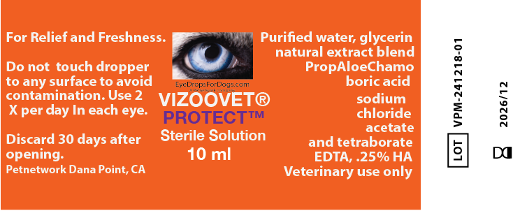 VIZOOVET PROTECT™ Eye Drops with Hyaluron (HA) 10ml Standard bottles