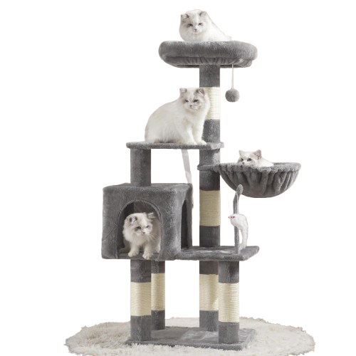Heybly Small Cat Tree with Hammock – Compact Cat Tower & Furniture for Indoor Cats