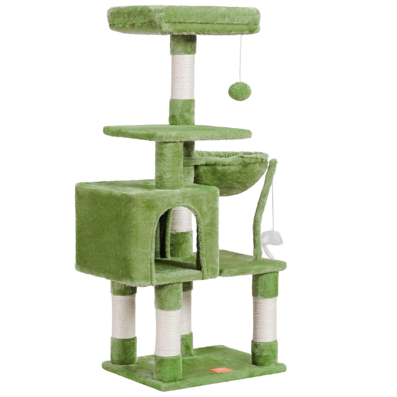 Heybly Small Cat Tree with Hammock – Compact Cat Tower & Furniture for Indoor Cats