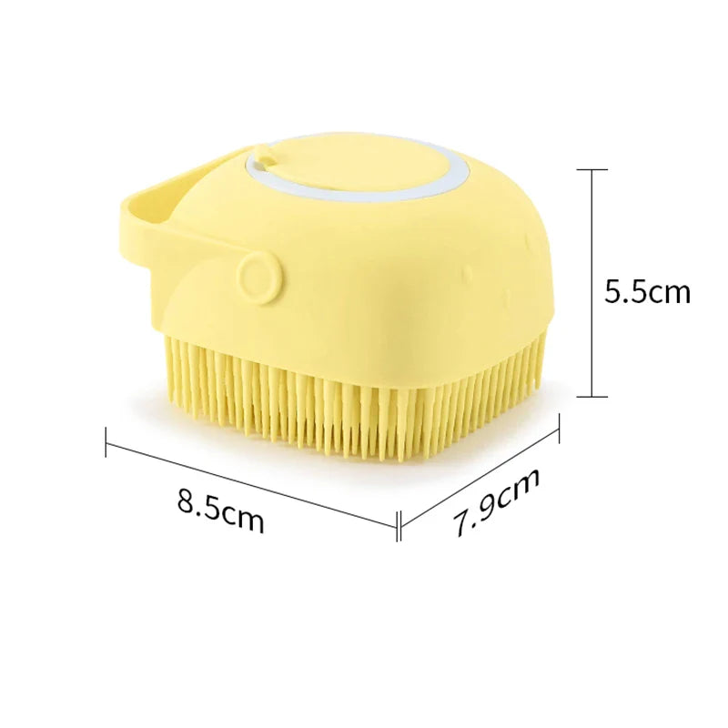 Dog & Cat Bath Massage Brush – Soft Silicone Pet Accessories Tools