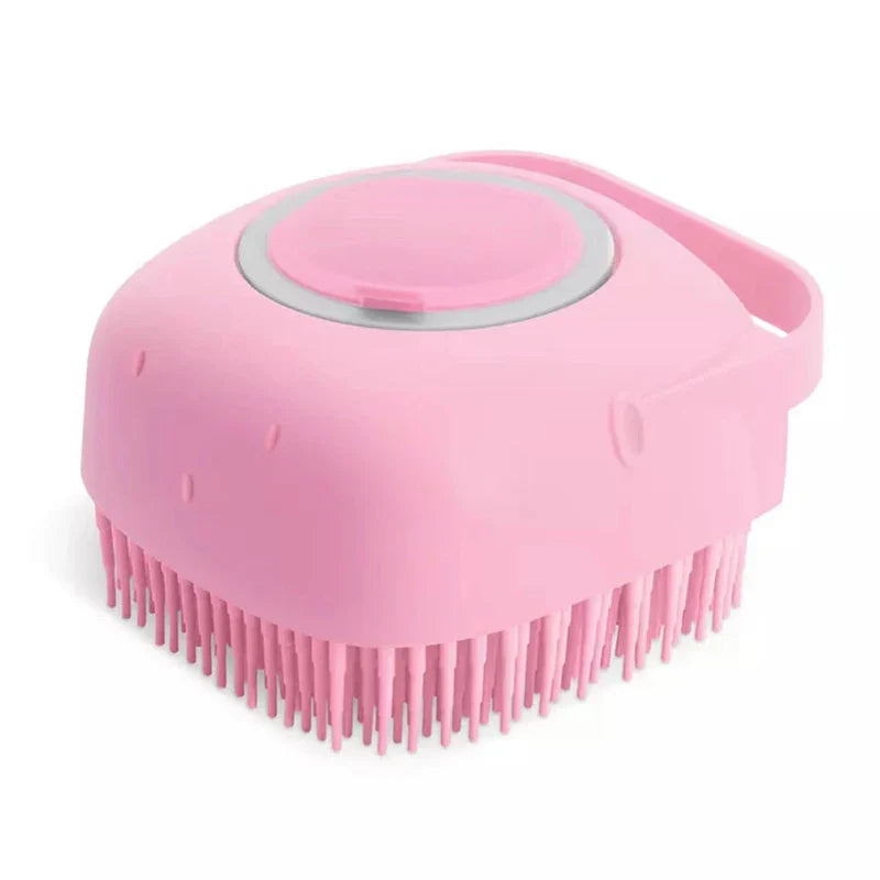 2-in-1 Pet Bath Brush – Soft Silicone Dog Cat Grooming & Massage Comb