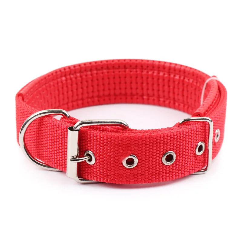 Solid Nylon Dog Collar – Strong & Durable for All Dog Sizes