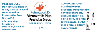 Buy 5 Vizoovet® Plus Precision Lubricant Drops With Hyaluron.  Get 1 Free (6 Total)