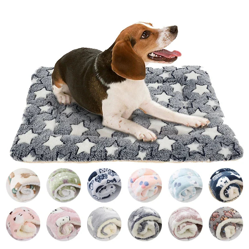 Flannel Pet Sleeping Mat & Dog Bed – Soft, Washable, and Durable