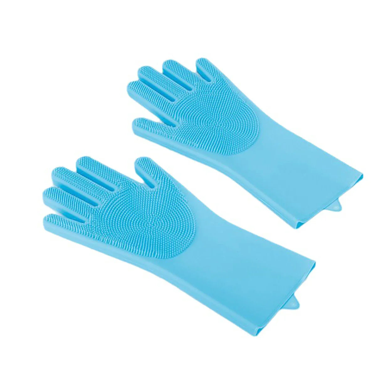 Pet Grooming Bath Gloves – Silicone Hair Remover & Scrubber
