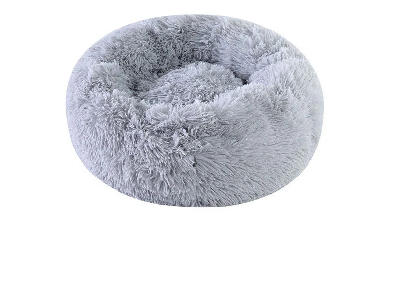 Plush Winter Cat & Dog Nest – Warm, Washable Round Pet Bed