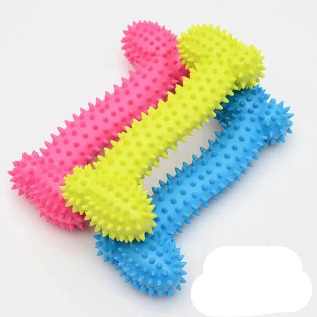 Rubber Bite-Resistant Dog Toy – Teeth Cleaning Chew Toy for Small Dogs