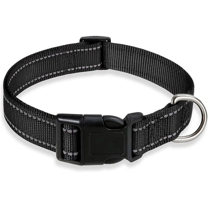 Reflective Adjustable Nylon Dog Collar Strap – Safety Traction Rope