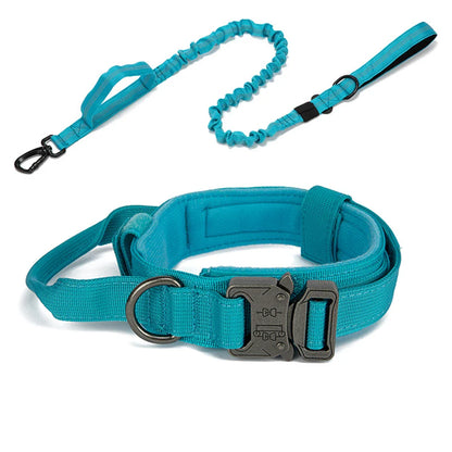 Durable Nylon Dog Collar & Reflective Leash Set – Tactical Training