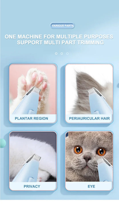 Electric Pet Paw Shaver – Quiet Grooming Trimmer for Cat & Dog Feet