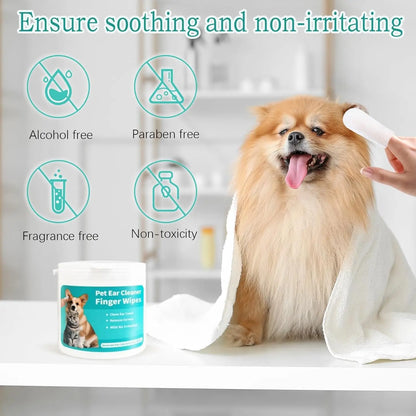 Pet Ear Wipes for Dogs & Cats – Easy Otic Cleaning