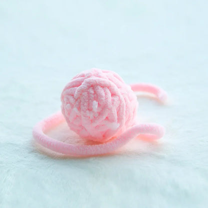 Colorful Yarn Ball Cat Toys with Bell