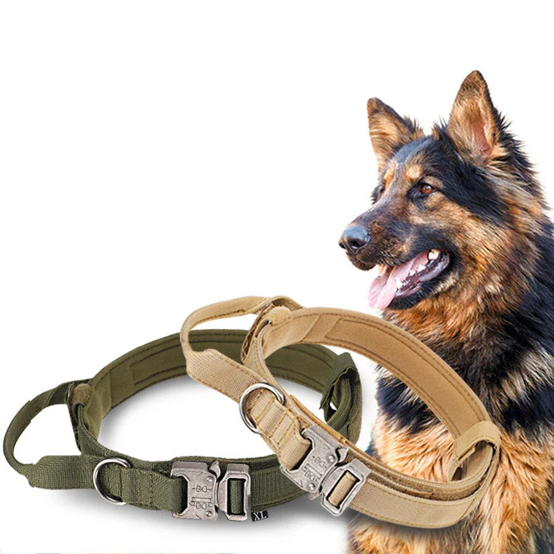 Durable Nylon Dog Collar & Reflective Leash Set – Tactical Training