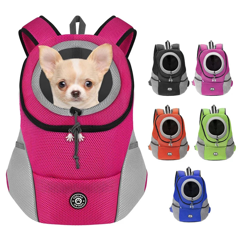 Double Shoulder Pet Carrier Backpack – Breathable Travel Dog Bag