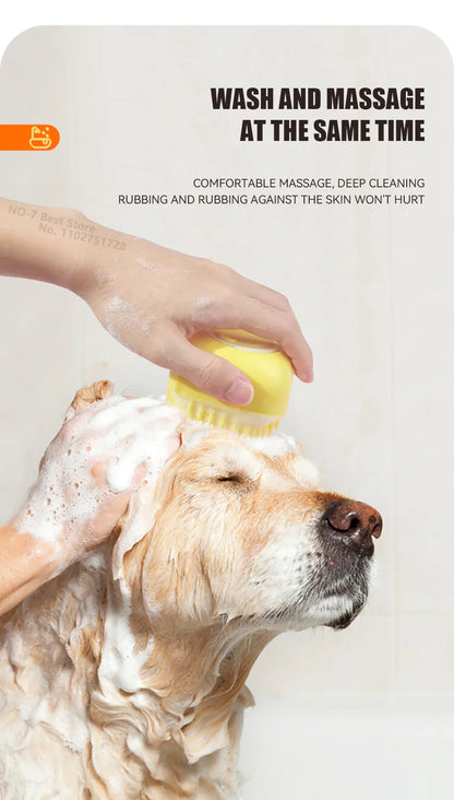 Pet Bathing Brush – Soft Silicone Massage Tool