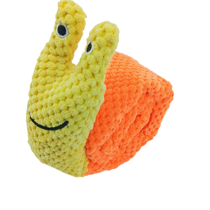 Dog Puzzle Feeder Plush Snail – Interactive Squeaky Chew Toy for Puppies & Dogs
