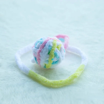 Colorful Yarn Ball Cat Toys with Bell
