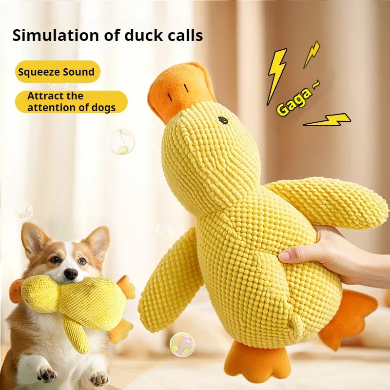 Dog Plush Sleeping Duck – Bite-Resistant & Sound Toy