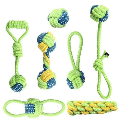 Interactive Cotton Rope Dog Toys for Puppies & Adults