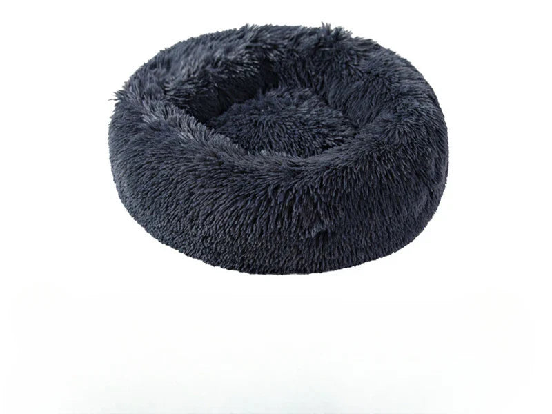 Plush Winter Cat & Dog Nest – Warm, Washable Round Pet Bed