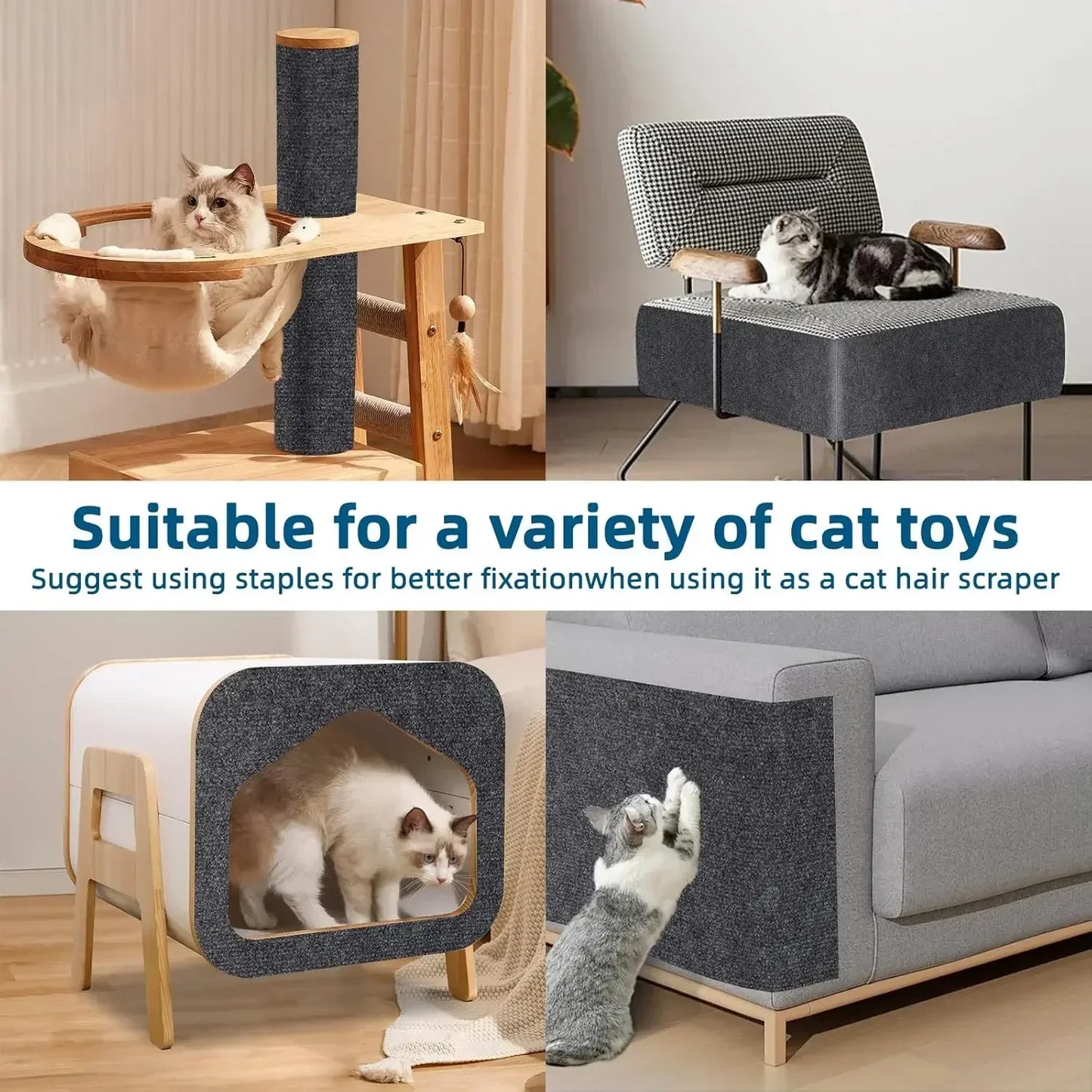 Cat Scratcher Sofa Protector – 7-Color DIY Self-Adhesive Mat Pad