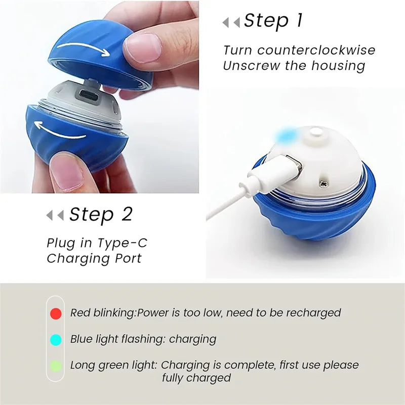 Smart Dog Toy Ball – USB Auto Bouncing Pet Toy for Dogs