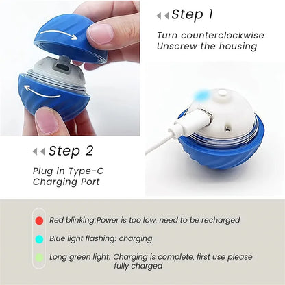 Smart Dog Toy Ball – USB Auto Bouncing Pet Toy for Dogs