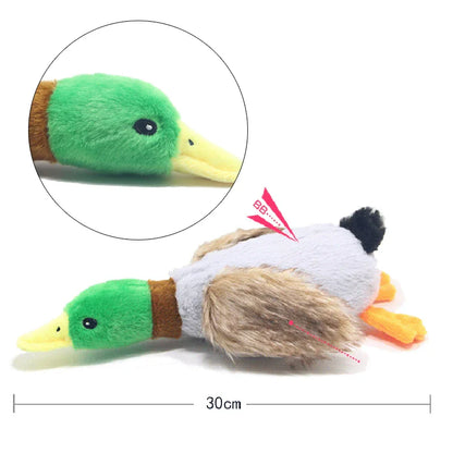 Cute Plush Duck Dog Squeaky Toy – Interactive Chew for Small & Medium Dogs