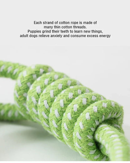 Interactive Cotton Rope Dog Toy – Mini Ball for Chewing & Cleaning
