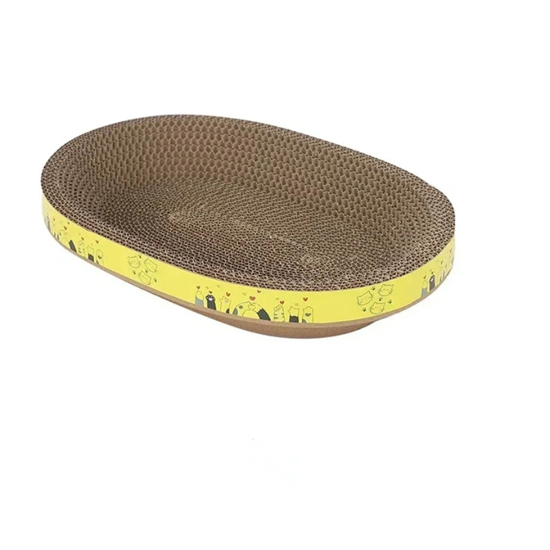 Oval Cat Scratch Board – Cat Scratcher and Bed