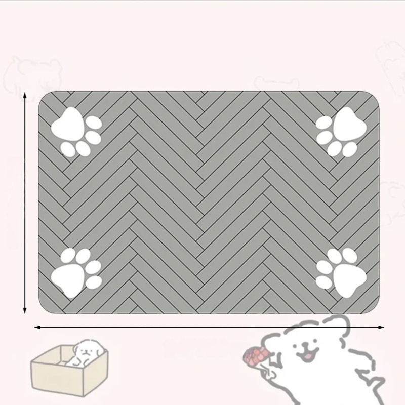 Absorbent Pet Feeding Mat with Waterproof Backing for Dogs & Cats