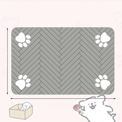 Absorbent Pet Feeding Mat with Waterproof Backing for Dogs & Cats