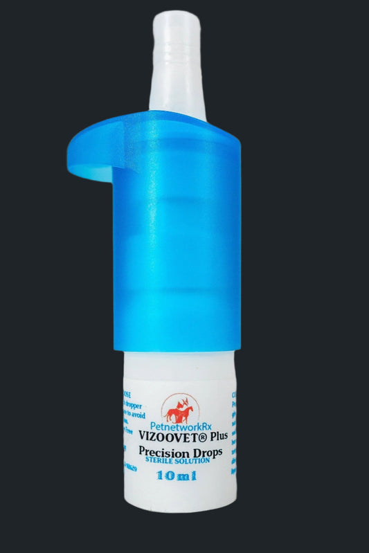 <img src="product-image.jpg" alt="VVIZOOVET PLUS precision dropper for accurate pet eye drop application">